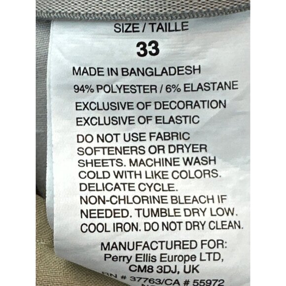 Callaway Mens Beige Golf Shorts Size 33 94% Polyester 6% Elastane Lightweight & - Picture 3 of 6